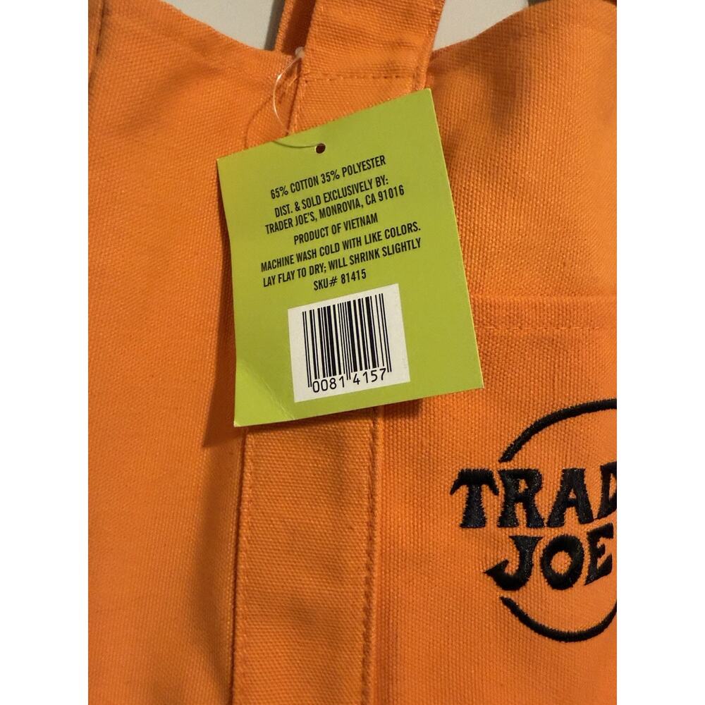 Brand New! Trader Joe’s Tote Bag Mini Orange - Picture 5 of 6